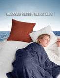 BB BLINBLIN Adult Weighted Blanket Heavy Blanket, Calm and Sleep, Premium Soft and Comfortable Material and Glass Beads (Navy Blue, 60''x80'' 12lbs), Suit for Adult(~110lb) Use on Queen/King Bed